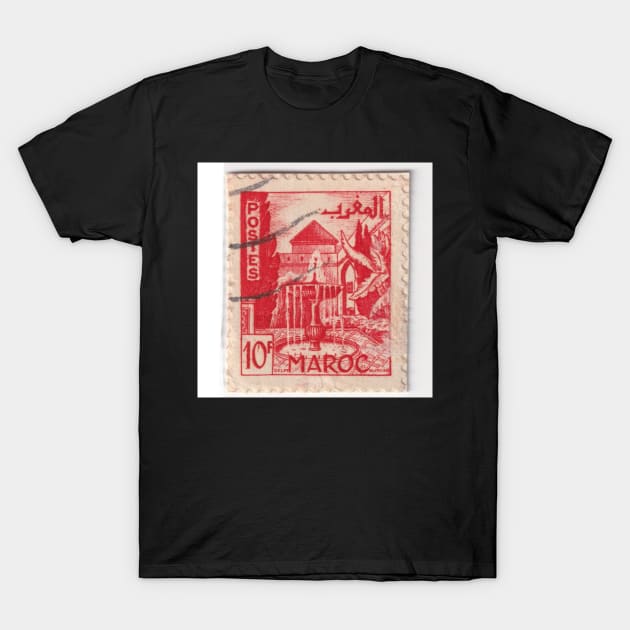 Red Moroccan Stamp, 1950 T-Shirt by rogerstrawberry